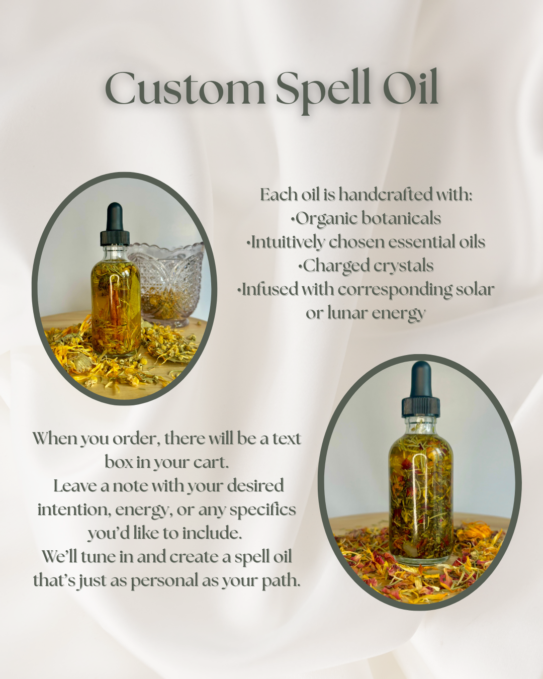 Custom Spell Oil | Build Your Own Ritual Oil | Personalized Spell Oil | Intuitive Spell Oil