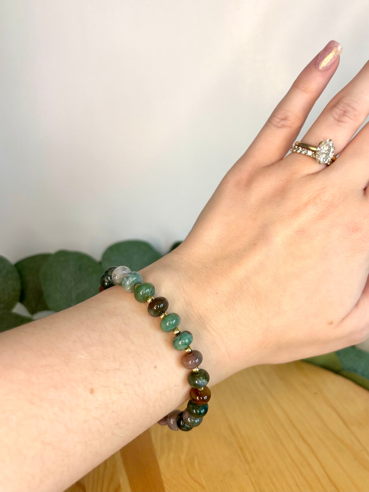 Fancy Jasper & 14k Gold Bracelet