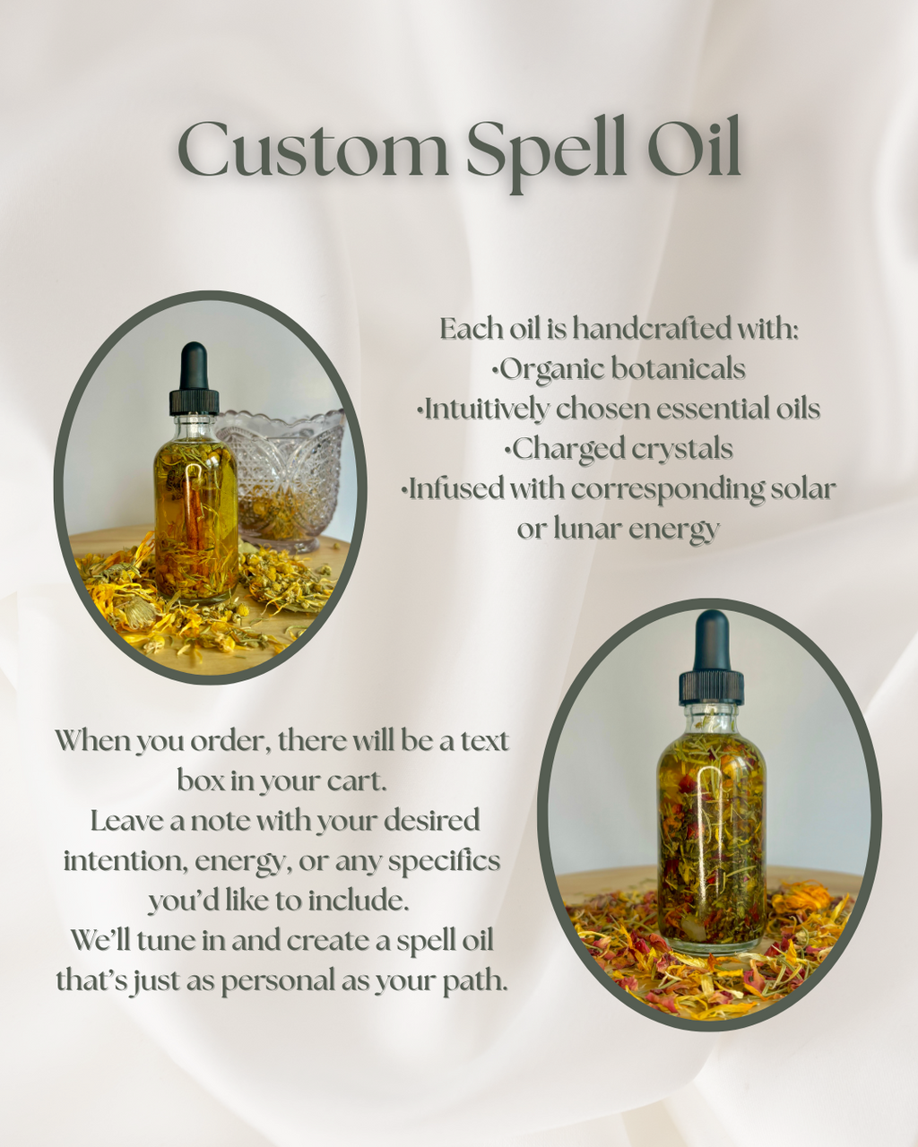 Custom Spell Oil | Build Your Own Ritual Oil | Personalized Spell Oil | Intuitive Spell Oil