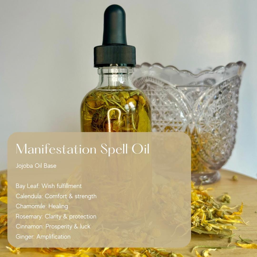 Manifestation Spell Oil 2 oz.| Anointing & Ritual Oil